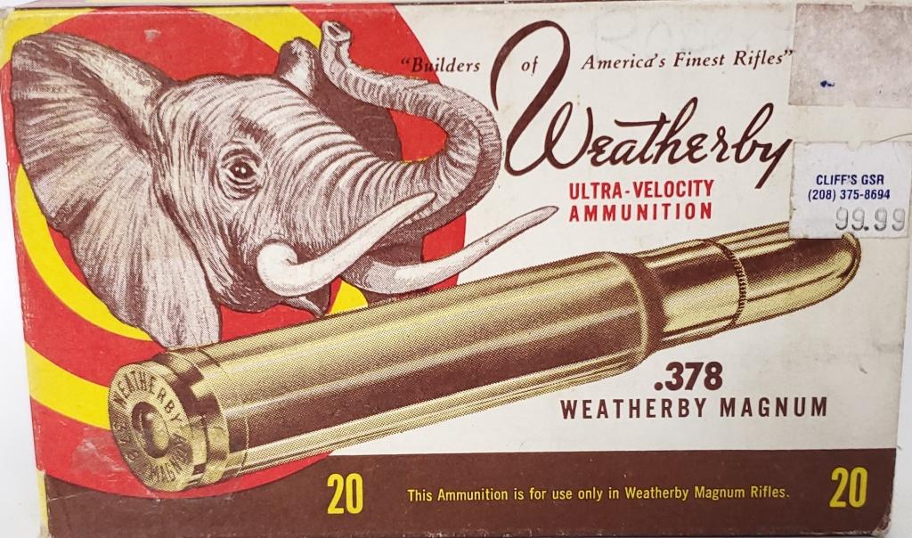 20 Rounds Of Weatherby .378 Weatherby Magnum Ammo