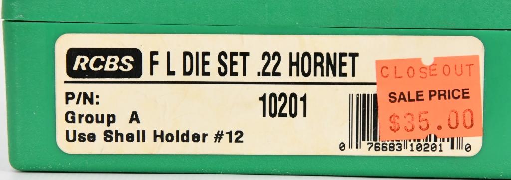 RCBS 10201 Full Length Die Set 22 Hornet