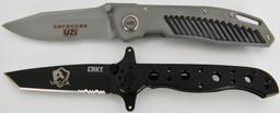 Lot of 2 New In Box Folding Knifes UZI