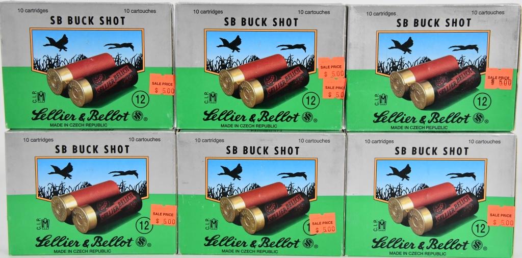 60 Rounds Of Sellier & Bellot 12 Ga SB Buck Shots