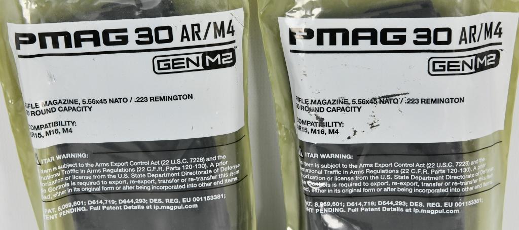 ( 2) NEW Magpul PMAG Gen 2 AR-15 Mags 5.56 30rd