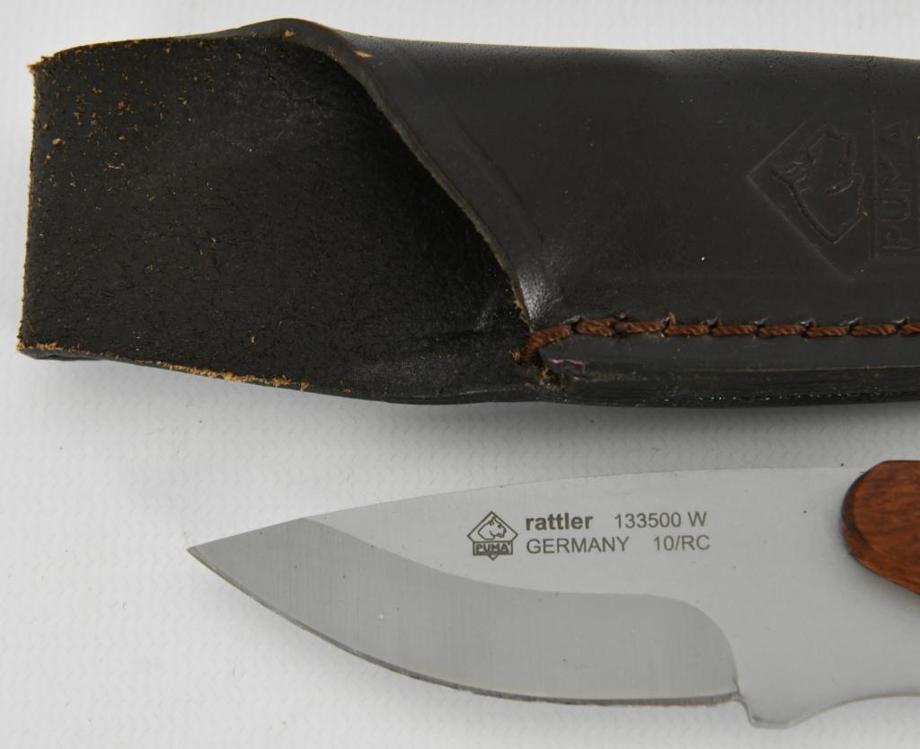 Puma Rattler German Made Knife W/ Leather Sheath