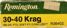 Mixed ammo 20 rds 30-40 Krag & .308 win