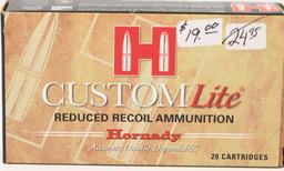 20 Rounds Hornady .30-30 Winchester Custom Lite