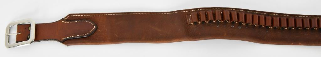 Hunters Leather Belt With Loops & Holster