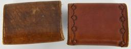 Lot of 2 Hand Tooled Leather Pouches