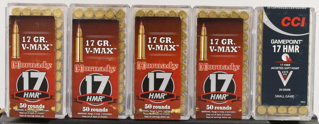350 Rounds Of .17 HMR Ammunition & 1 Bore Snake