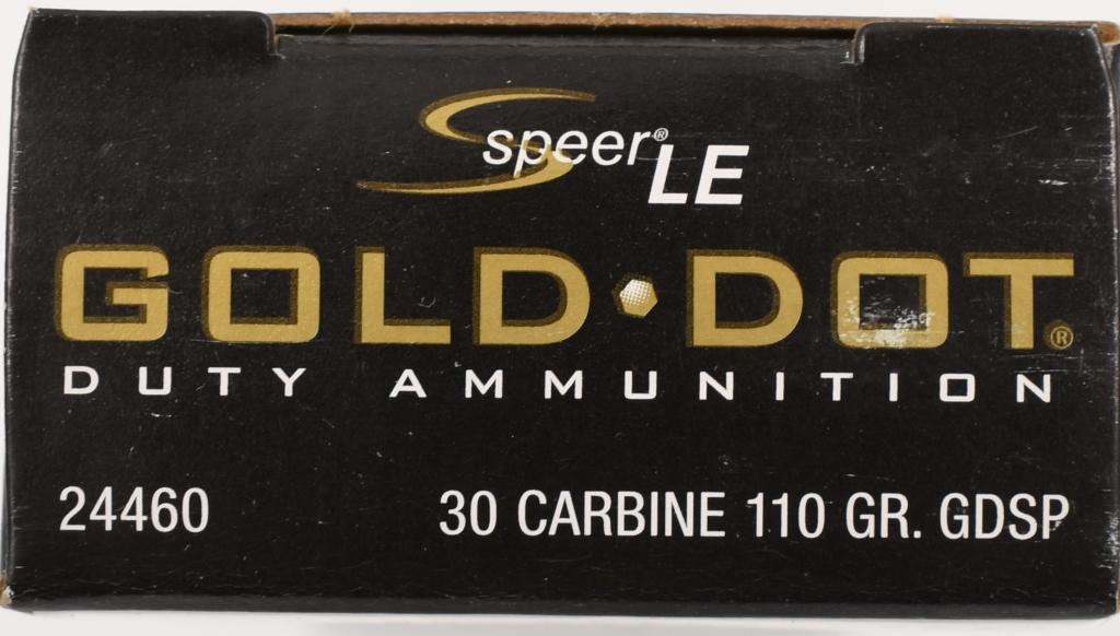 100 rds .30 Carbine Gold Dot Duty Ammo