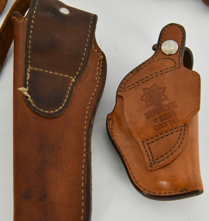 Lot of 3 Tan Leather Holsters