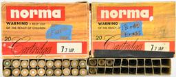 40 Rounds Of Norma 7.7 Jap & 18 Empty Brass