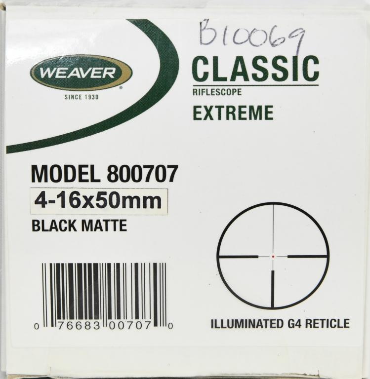 Weaver Classic Extreme Riflescope 4-16X50mm