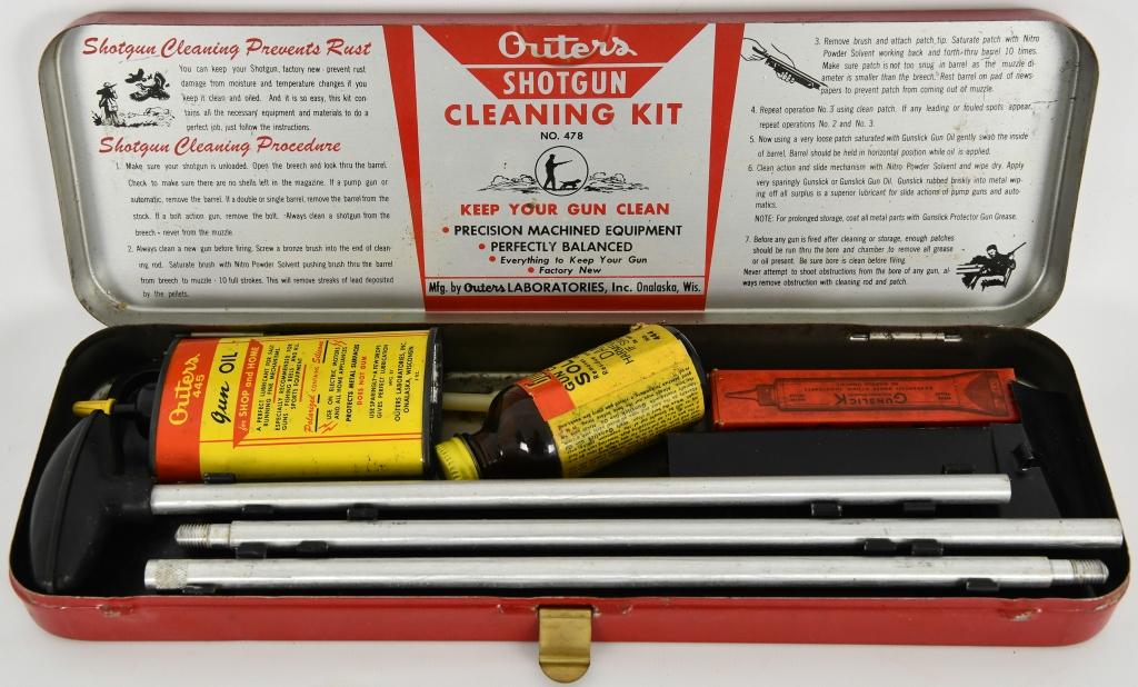 Lot of 3 Outers Gun Cleaning Kits In Metal