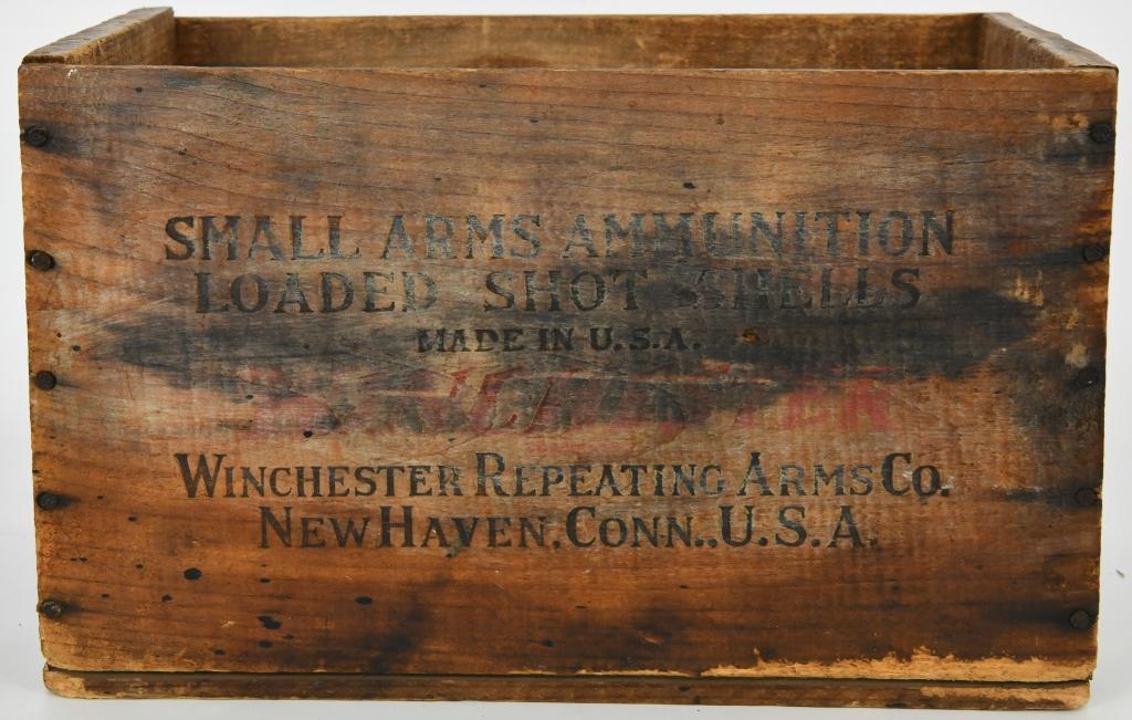 Vintage Winchester Small Arms Wood Ammo Crate