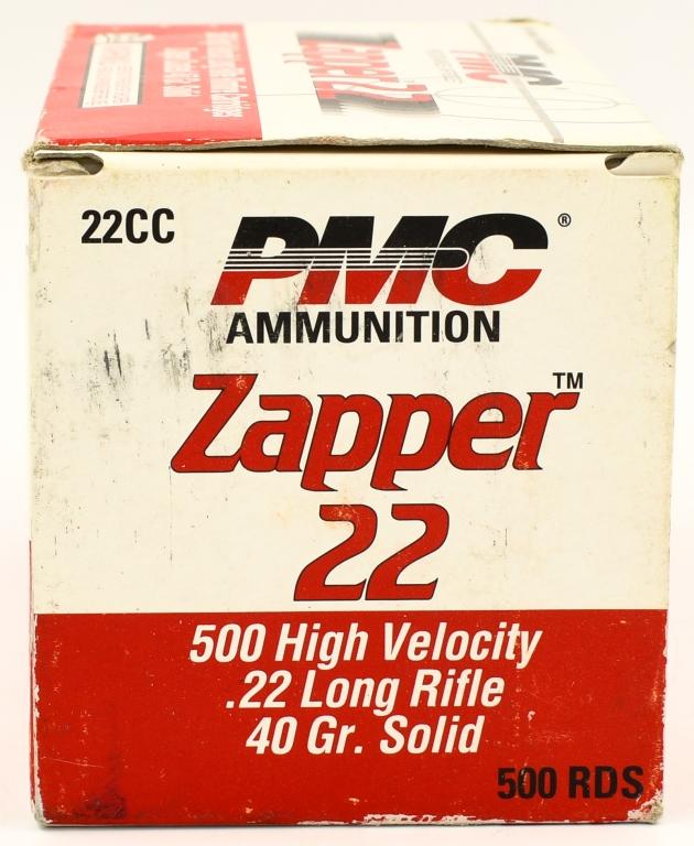 500 Round Brick of PMC Zapper .22 LR Ammo