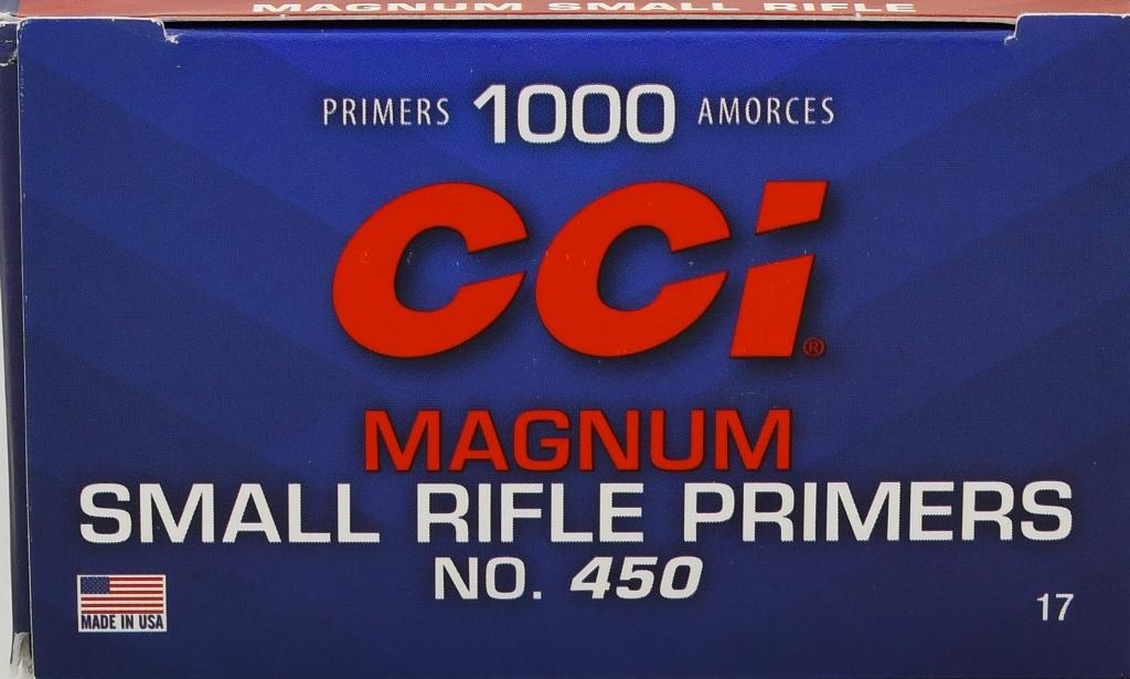 1000 CCI Small Rifle Magnum Primers #450