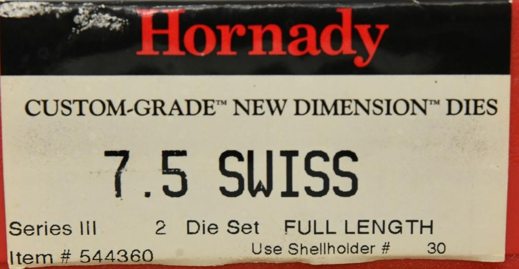 Hornady Custom grade 7.5 Swiss series II 2 Die set