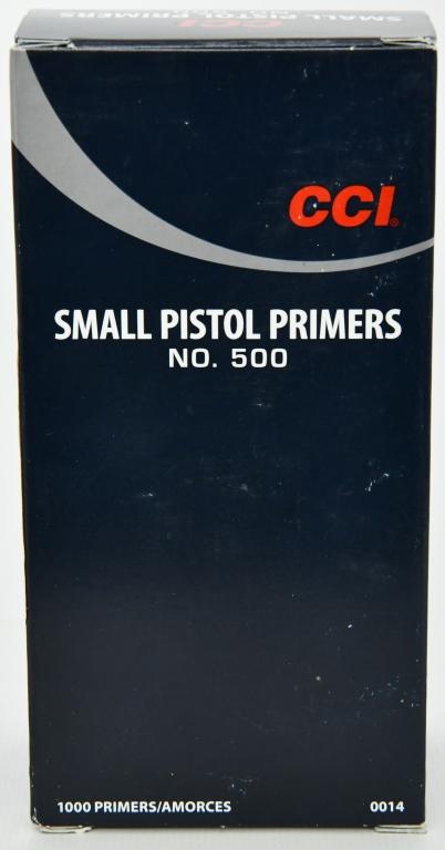 CCI Small Pistol Primers No. 500 1000 count