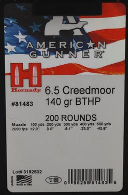 200 Rounds of American Gunner 6.5 Creedmoor