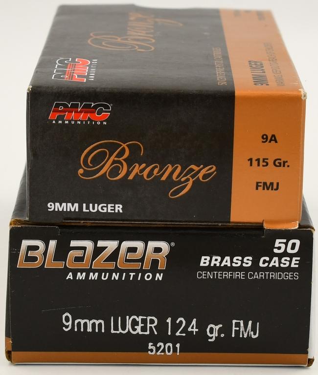 100 Rounds Of 9mm Luger Ammunition