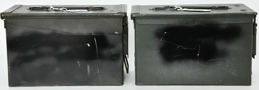 Lot Of 2 Heavy Duty Military Metal Ammo Cans