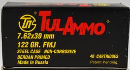 80 rds 7.62x39mm TulAmmo ammo