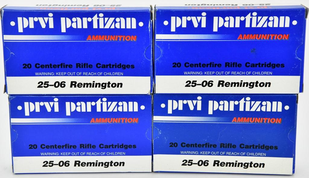 80 rds .25-06 Rem ammunition by PPU 90 gr