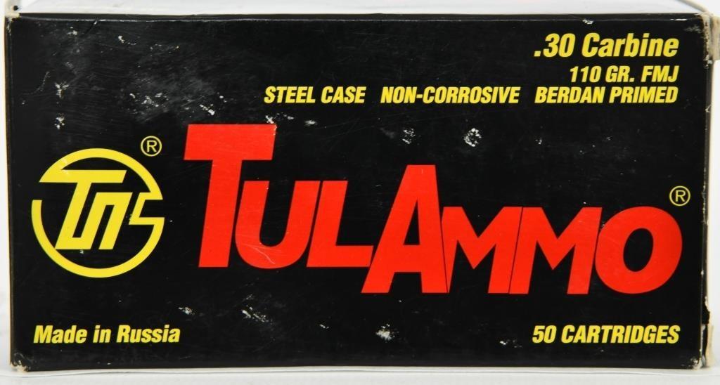 50 Rounds of TulAmmo .30 Carbine Ammunition