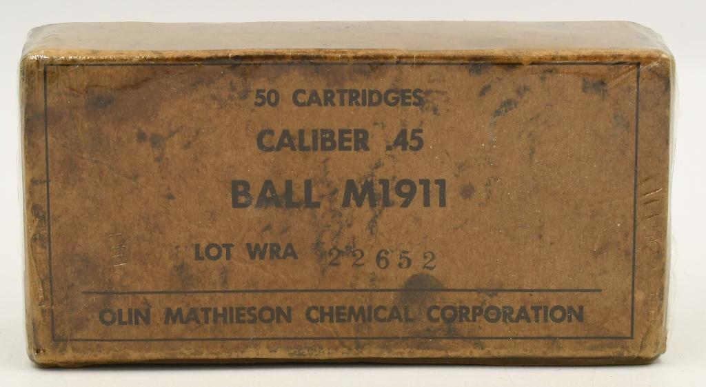 50 Rounds Of Military Ball M1911 .45 Cal Ammo