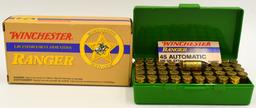 100 Rounds Of Winchester Ranger .45 Auto Ammo