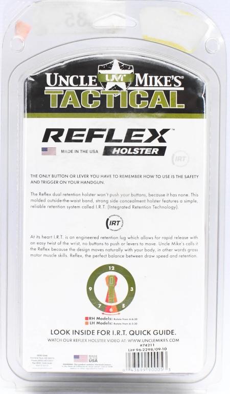 Uncle Mike Tactical Reflex Hoslter sz 21 74211 RH