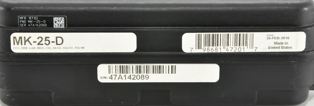 SIG Sauer P226 MK25 Semi Automatic Pistol 9mm