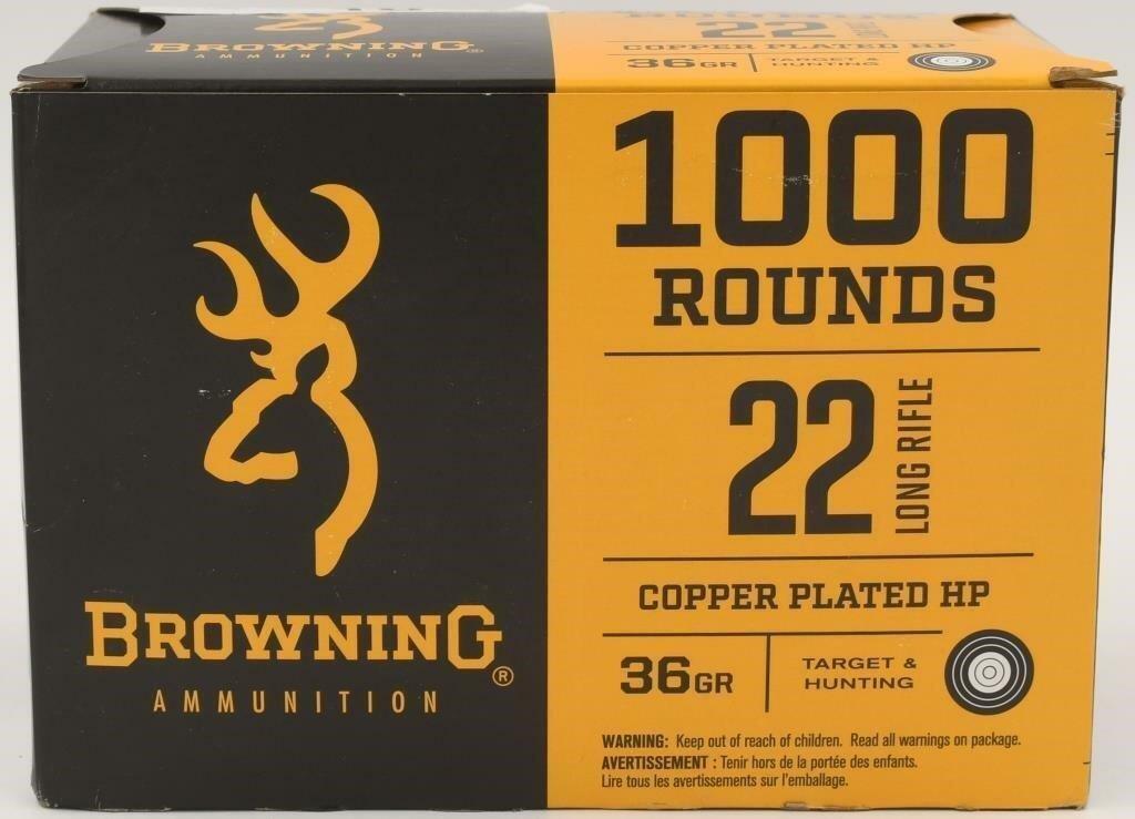 1000 Rounds Of Browning .22 LR Ammunition