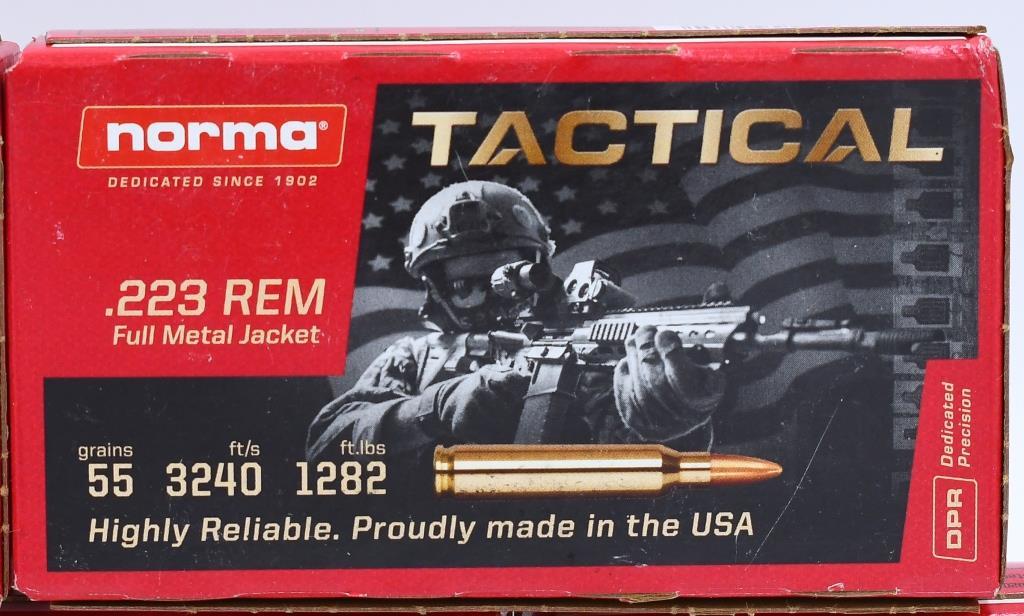 100 Rounds Of Norma Tactical .223 Rem Ammunition