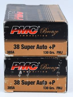 100 Rounds PMC Bronze .38 Super Auto+P Ammo