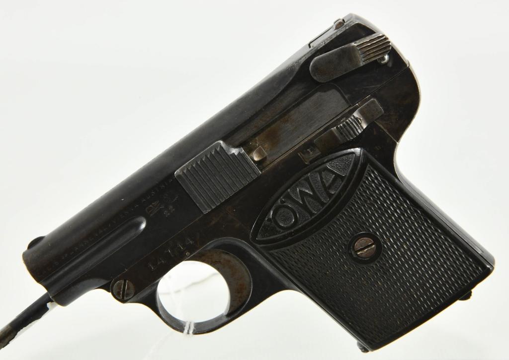 Austrian OWA Semi Auto Pistol 6.35MM