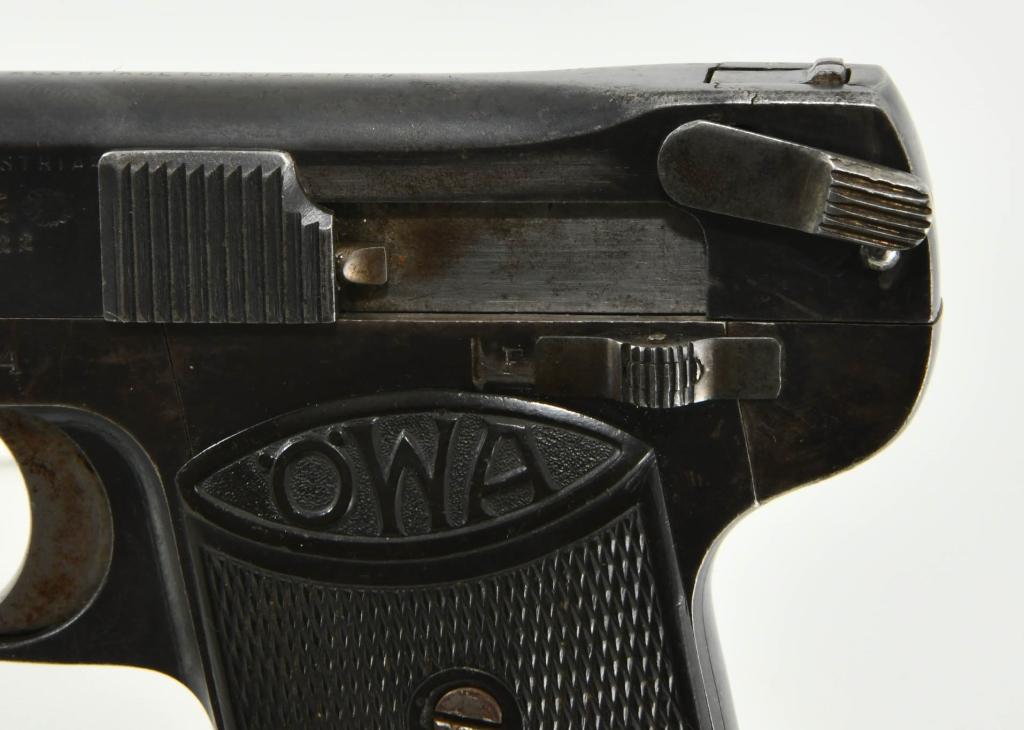 Austrian OWA Semi Auto Pistol 6.35MM