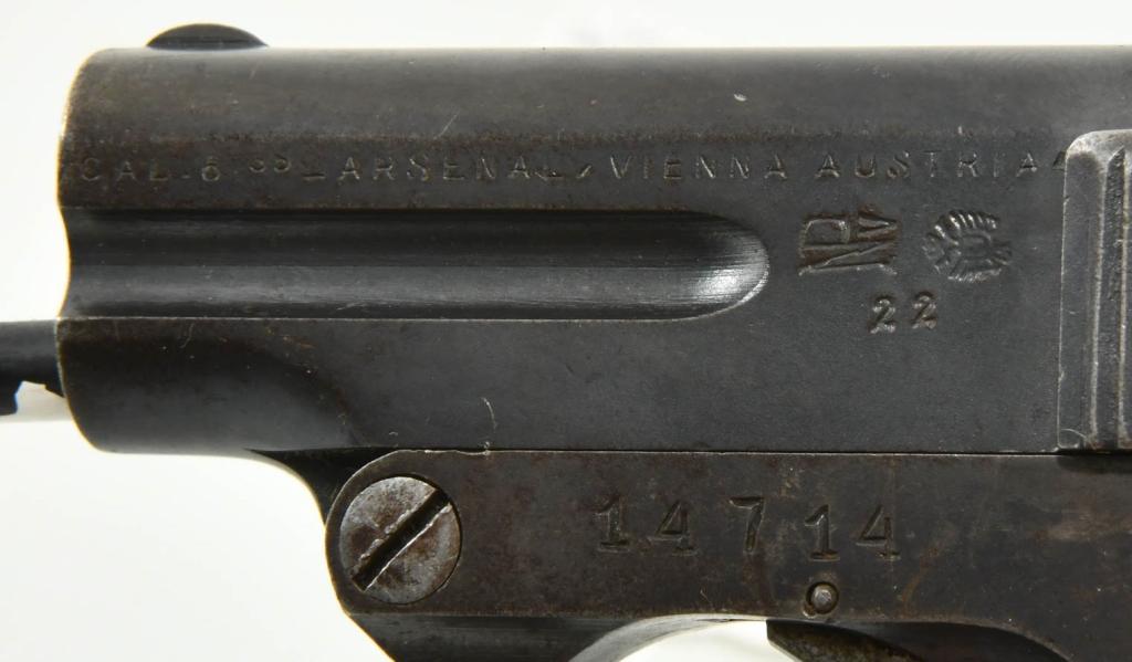 Austrian OWA Semi Auto Pistol 6.35MM