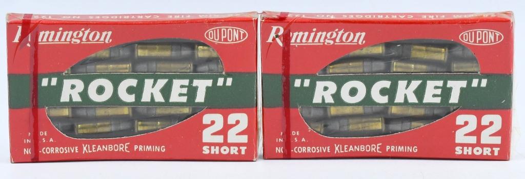 2 Collector Boxes Of Remington Rocket .22 Short