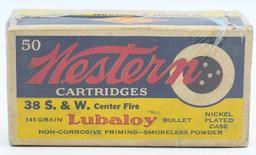 50 Rd Collector Box Of Western .38 S&W Ammunition