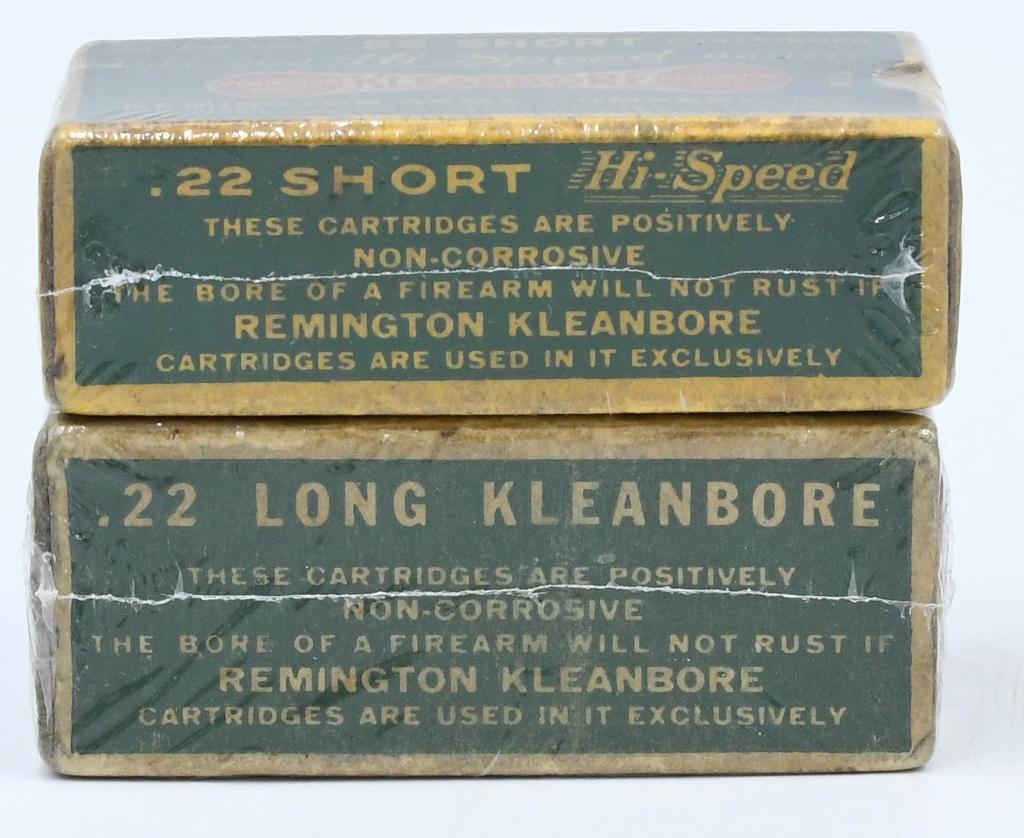 2 Collector Boxes of Remington .22 Short & .22 LR