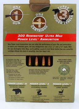 20 Rounds of Remington .300 Rem Ultra Mag Ammo