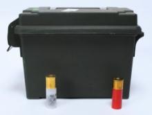 Approx 126 rds 12 GA Shotshell in plastic ammo box