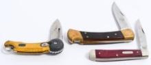 3 Vintage Folding Buck Pocket Knives