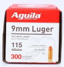 300 Rounds of Aguila 9mm Luger Ammunition