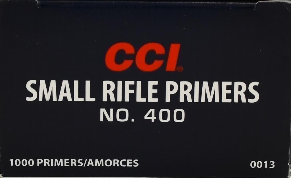 1000 ct CCI Small Rifle Primers #400