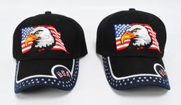 (5) Patriotic U.S.A Ballcap Headwear "BALD EAGLE"