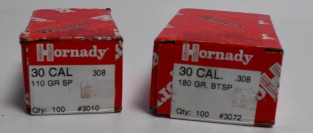 Approx 200 Hornady .308 Cal Reloading Bullet Tips
