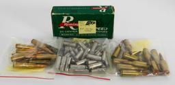 50 rds -.38 spl, 12 rds- .243 wssm, 10 rds- 6mm,