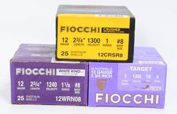 75 Rounds Of Fiocchi 12 Ga Plastic Shotshells