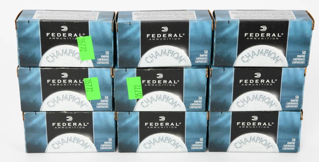 450 Rounds of Federal Champion .22 LR Ammunition